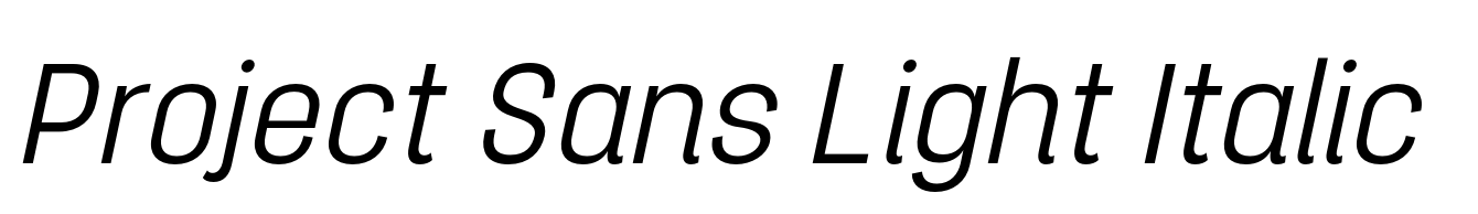 Project Sans Light Italic